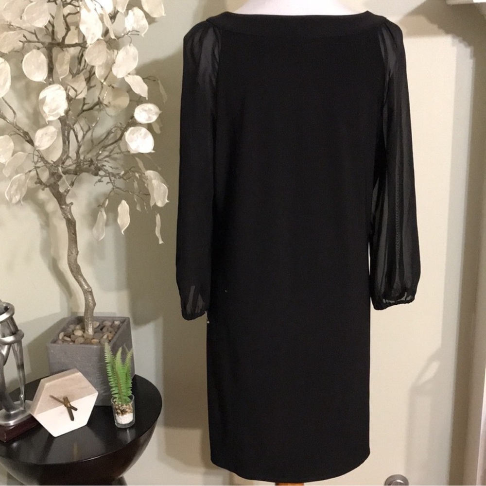 Elegant WHBM Bejeweled Collar Dress - Black - Picture 7 of 7